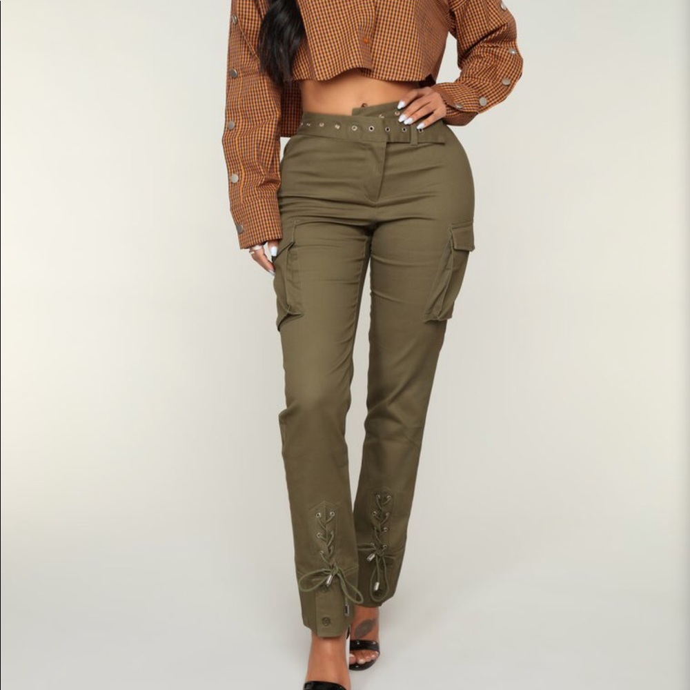 Green cargo pants